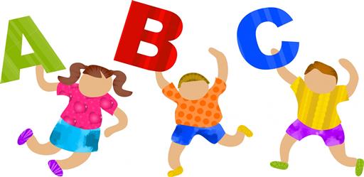 Clipart Kids with ABC letters Clipart Kids with ABC letters